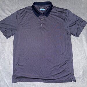 PGA Tour Mens Polo Shirt XL Navy Performance Golf Short Sleeve Athletic